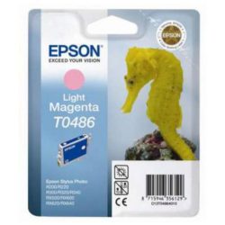 Epson Seahorse T0486 Ink Cartridge, Light Magenta Single Pack, C13T04864010